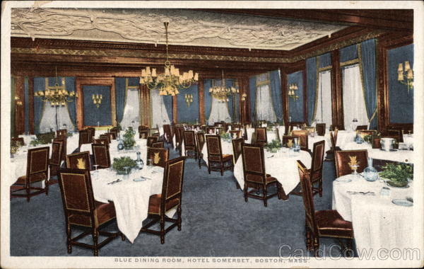 Blue Dining Room, Hotel Somerset Boston Massachusetts