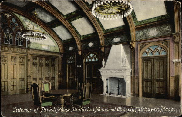 Interior of Parish House, Unitarian Memorial Church Fairhaven Massachusetts