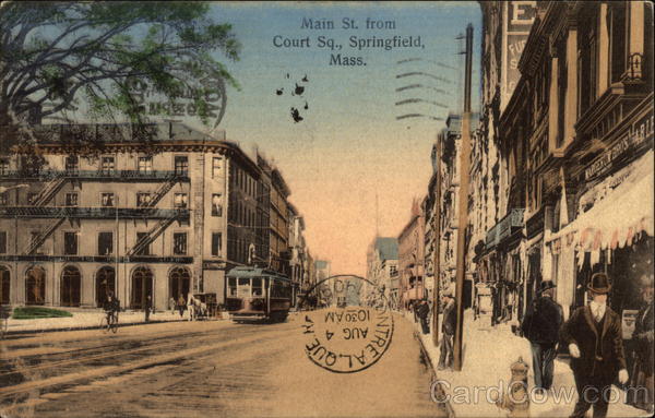 Main St. from Court Sq Springfield Massachusetts