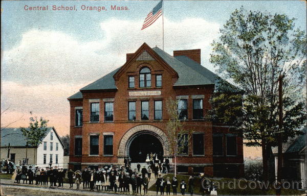 View of Central School Orange Massachusetts
