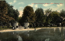 Drinking Fountain, Gladwin Park Postcard
