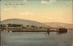 Tow Boat on Ohio River Scenic, OH Postcard Postcard