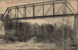 Ludlow Creek, looking north from bridge Ludlow Falls, OH Postcard Postcard