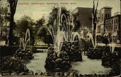 Fountain, Washington Boulevard Postcard