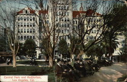 Central Park and Auditorium Los Angeles, CA Postcard Postcard