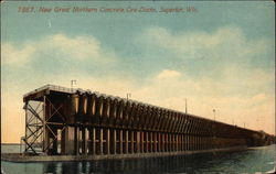 New Great Northern Concrete Ore Docks Superior, WI Postcard Postcard
