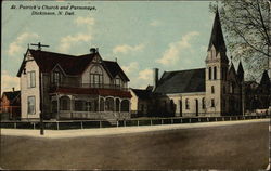 St. Patrick's Church and Parsonage Postcard