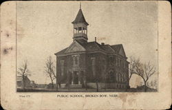 Public School Broken Bow, NE Postcard Postcard