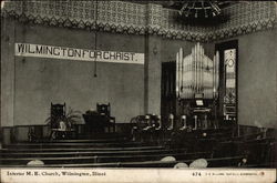 Interior M.E. Church Postcard