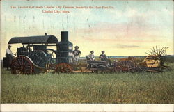 Charles City Tractor Iowa Postcard Postcard