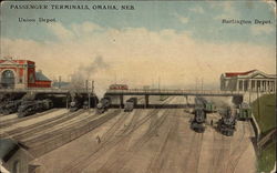 Passenger Terminals Union Depot, Burlington Depot Postcard