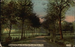 Entrance to Happy Hollow Club Grounds Postcard