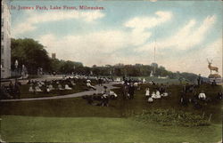 In Juneau Park, Lake Front Postcard