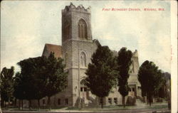 First Methodist Church Wausau, WI Postcard Postcard