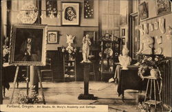 Art Studio, St. Mary's Academy and College Postcard