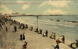 Chair Parade on the Boardwalk in Atlantic City Postcard