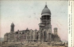 City Hall in Ruins Postcard