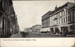 Front Street, Looking North Mankato, MN Postcard Postcard