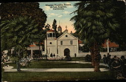 Mission Nuestra Senora Los Angeles, CA Postcard Postcard