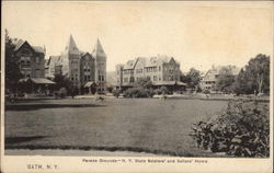 Parade Grounds - NY State Soldiers' and Sailors' Home Postcard