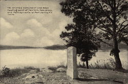 Tri States Monument and Rock Postcard