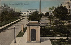 Entrance to Buffalo City Hospital Postcard