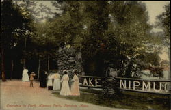 Entrance to Park, Nipmuc Park Mendon, MA Postcard Postcard