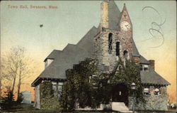 Town Hall Swansea, MA Postcard Postcard