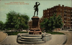 Leif Ericson Statue, Boston, Mass Massachusetts Postcard Postcard