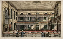 Interior of Old South Meeting House Postcard