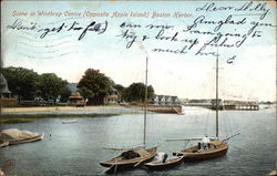 Scene in Winthrop Centre (Opposite Apple Island) Boston Harbor Postcard