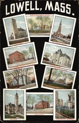 Scenes from Lowell Postcard