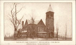 Wesley Methodist Episcopal Church, Springfield, Massachusetts Postcard