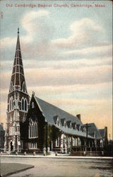 Old Cambridge Baptist Church Massachusetts Postcard Postcard