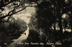 View from Mountain Ave Malden, MA Postcard Postcard