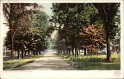 Looking Up Main Street Northfield, MA Postcard Postcard