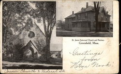 St. James Episcopal Church and Rectory Postcard