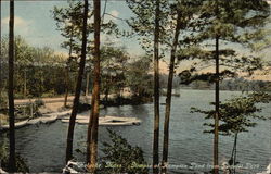 Glimpse of Hampton Pond from Peavott Park Holyoke, MA Postcard Postcard