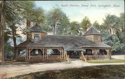 Rustic Pavilion, Forest Park Springfield, MA Postcard Postcard