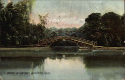 Bridge in Elm Park Worcester, MA Postcard Postcard