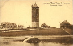 Lawrence Water Tower & Reservoir Postcard