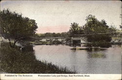 Wannamaker Lake and Bridge East Northfield, MA Postcard Postcard