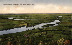 Connecticut River and Hadley from Mount Holyoke Massachusetts Postcard Postcard