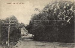 Lovers' Lane Colfax, WI Postcard Postcard