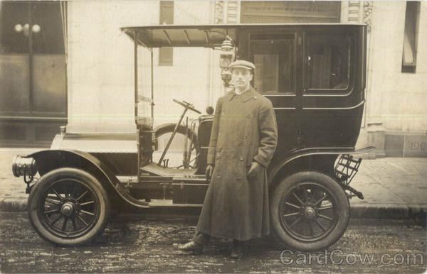 1909 man with Car Transportation