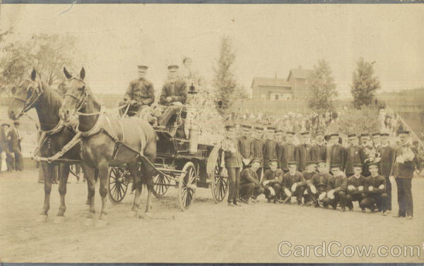 Hazel RFD No. 1 Fire Wagon and Men New York