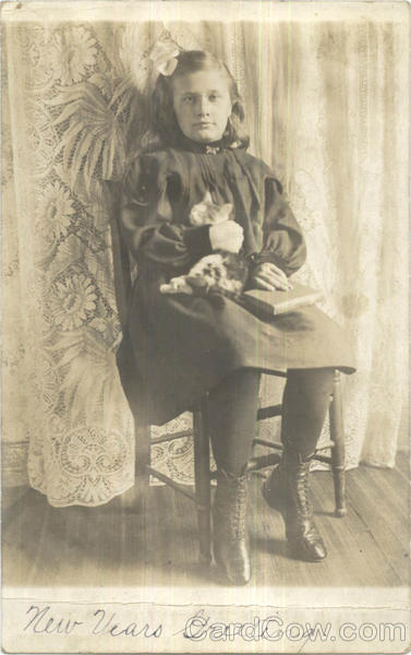 Girl with Cat Cats