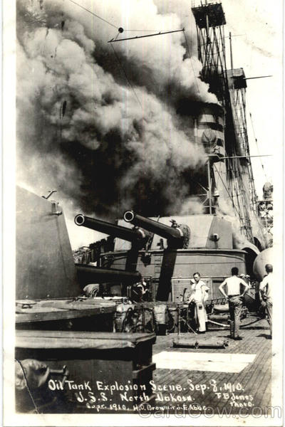 USS North Dakota Oil Tank Explosion Boats, Ships