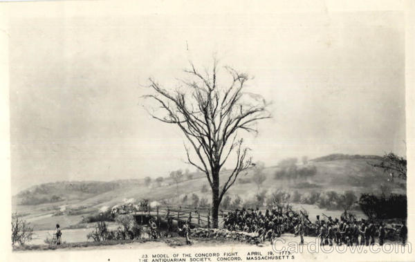 Model Of The Concord Fight Massachusetts