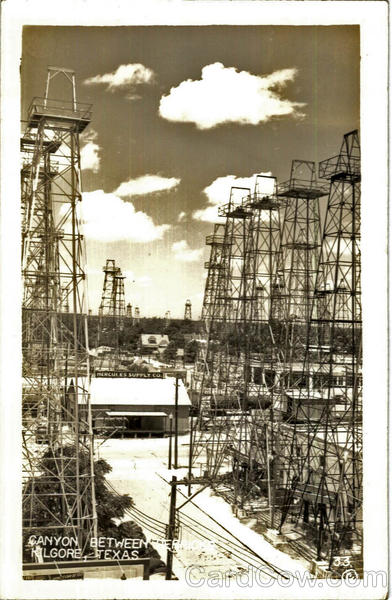 Canyon Between Oregon Oil Wells Kilgore Texas